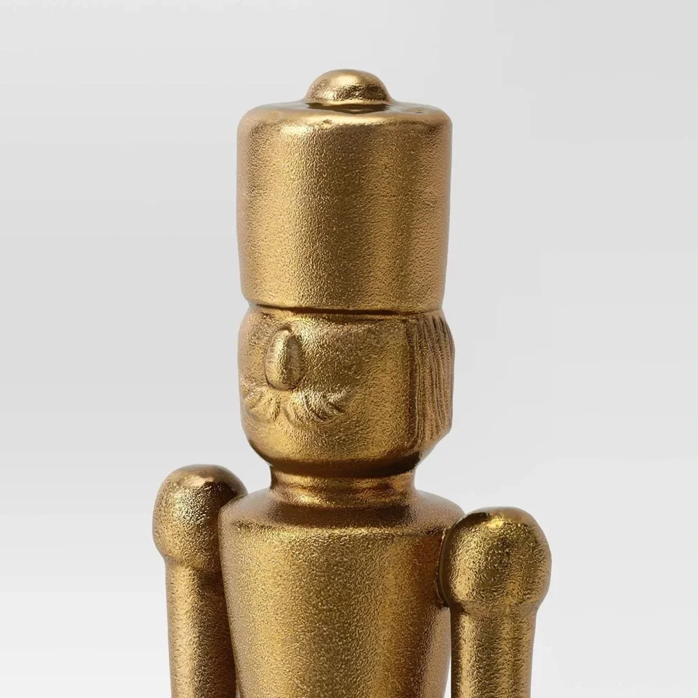 Small Gold Metal Nutcracker Christmas - Threshold 2025